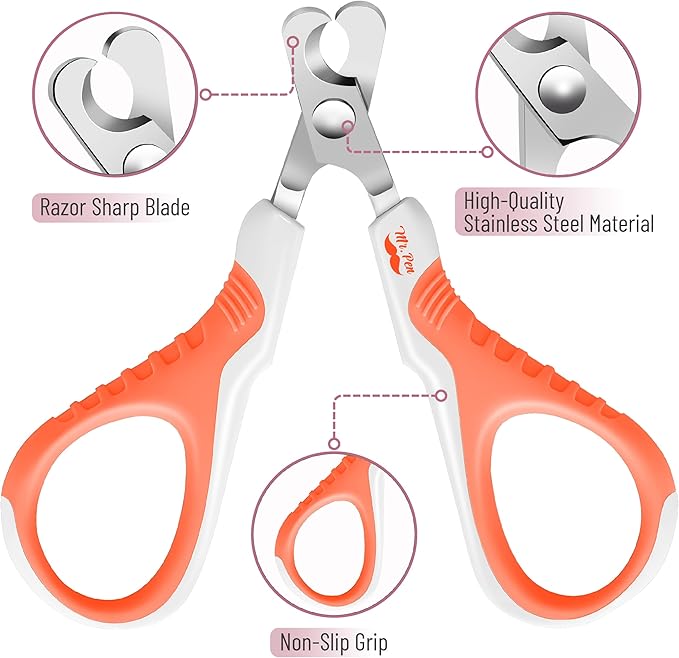 Mr. Pen Cat Nail Trimmer - Orange, Kitten &amp; Small Dog Nail Clipper, Cat Claw Trimmer