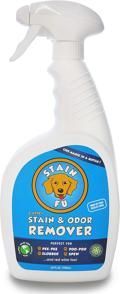 Pro Strength Carpet Odor &amp; Stain Remover Works Like Magic in a Bottle on Tough Urine Feces Vomit and Even red Wine Too! 24 fl.oz