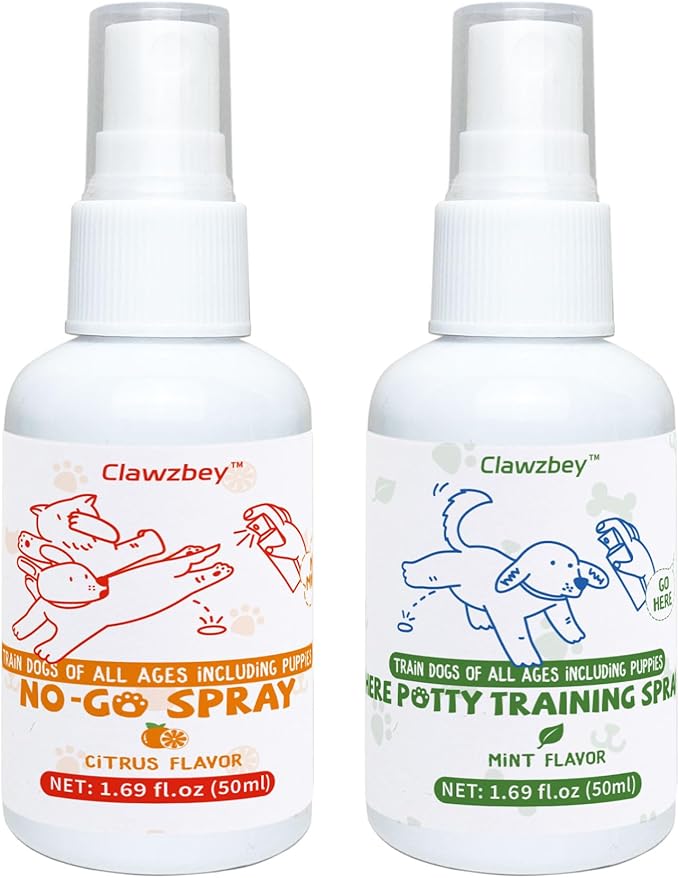 Dog Potty Spray Set, No-Go Spray &amp; Potty Training Spray, Puppy Essentials, Stops Urination &amp; Marking, Indoor and Outdoor Use (1.69 fl oz)