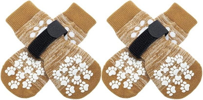 EXPAWLORER Anti Slip Dog Socks to Prevent Licking Paws, Dog Shoes for Hot Pavement, Dog Booties for Small Medium Large Senior Dogs, Traction Control Boots &amp; Paw Protectors for Hardwood Floors