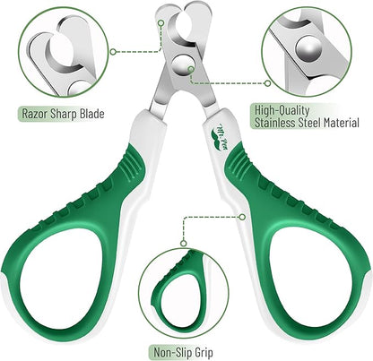 Mr. Pen Cat Nail Trimmer - Green &amp; White, Cat &amp; Kitten Nail Clipper, Pet Claw Trimmer for Small Dogs