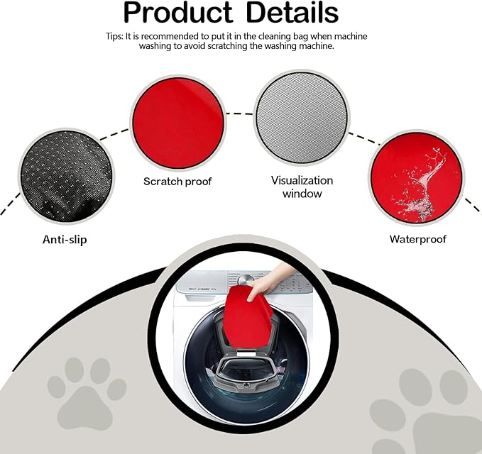Red, Large Cat &amp; Dog Waterproof Tent House - Washable Indoor/Outdoor Bed, Cave Nest for Small Pets