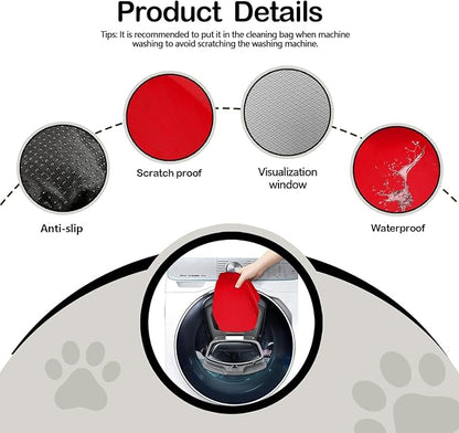 Red, Large Cat &amp; Dog Waterproof Tent House - Washable Indoor/Outdoor Bed, Cave Nest for Small Pets