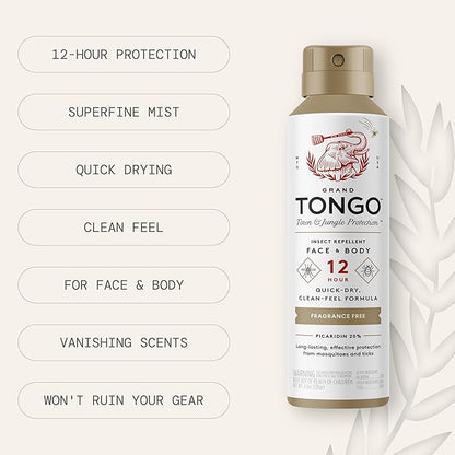 DEET-Free Insect Repellent, The 12 Hour Protection, DEET Alternative – Fragrance Free