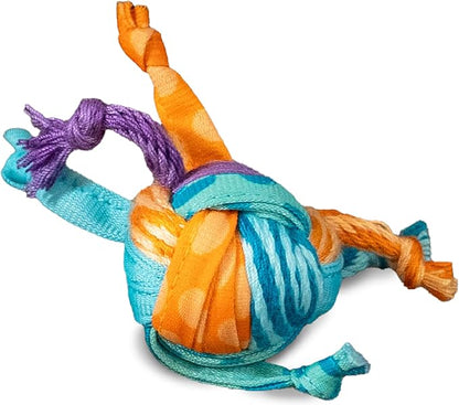 Catstages Catnip Tons of Tails – Interactive Catnip Dental Chew Toy for Cats with Rope, Ribbon &amp; Cotton for Batting, Chasing &amp; Chewing