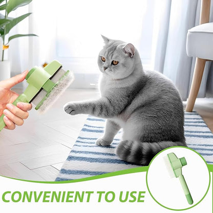 Pet Dematting Comb for Cats &amp; Dogs, Stainless Steel Grooming Tool with Rounded Teeth for Matted Fur, Tangles &amp; Loose Hair Removal, Ergonomic Handle for Easy Brushing