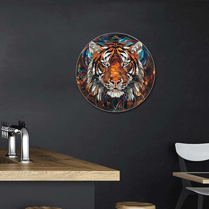 Lygond Metal Sign - Circular Stained Glass Tigle Sign For Bar - 88 Inches