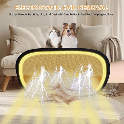 Electrostatic Pet Hair Remover Glove-Furniture/Couch/Carpet/Car Seat Hair Removal, Efficient Pet Grooming Glove for Dogs &amp; Cats, Washable Reusable Static Removal Gloves for Pet Hair