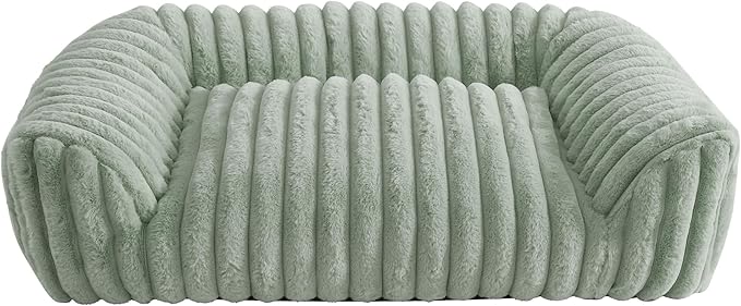 Arlee Saddle Sofa Memory Foam Pet Bed, Comfortable &amp; Washable, Ideal for Dogs and Puppies, Extra Comfort, Couch Design, Crate &amp; Kennel Furniture, Pet Supplies &amp; Essentials, Sage, Medium