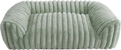 Arlee Saddle Sofa Memory Foam Pet Bed, Comfortable &amp; Washable, Ideal for Dogs and Puppies, Extra Comfort, Couch Design, Crate &amp; Kennel Furniture, Pet Supplies &amp; Essentials, Sage, Medium