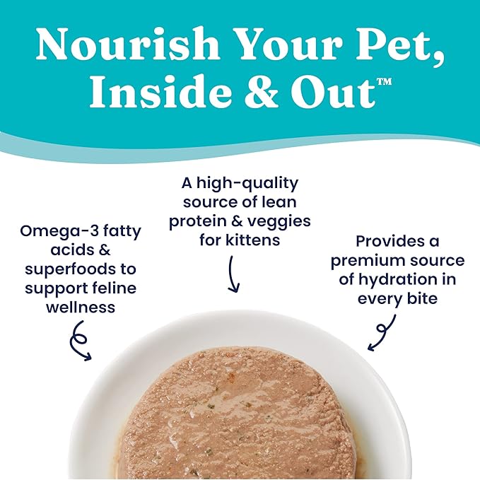 Solid Gold Wet Cat Food Pate for Kittens - Healthy Canned Cat Food Pate w/Real Chicken, Superfoods, Omega Fatty Acids, &amp; Vitamins - Grain Free &amp; Gluten Free Can Meals for Kittens - 24ct/3oz Can