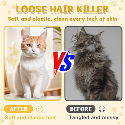 Pet Hair Removal Glove,2025 New All-in-One Grooming Mist Pet Hair Remover Gloves, Pet Hair Remover Glove for Cats &amp; Dogs,Double-Sided Reusable Gloves for Couch, Clothing,Carpet (Green)