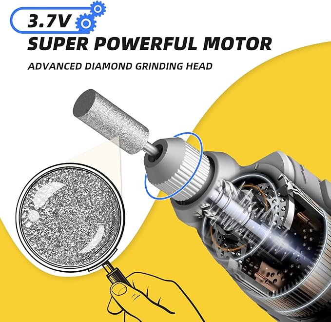 Dog Nail Grinder and Clippers - Upgraded 3-Speed Electric Rechargeable Pet Nail Trimmer with LED Light Super Quiet Paws Grooming Kit Painless Grinding Tool for Large Medium Small Dogs &amp; Cats