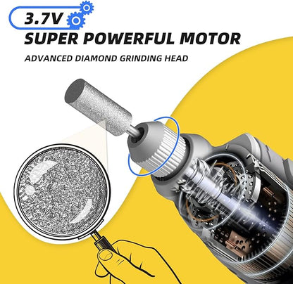 Dog Nail Grinder and Clippers - Upgraded 3-Speed Electric Rechargeable Pet Nail Trimmer with LED Light Super Quiet Paws Grooming Kit Painless Grinding Tool for Large Medium Small Dogs &amp; Cats