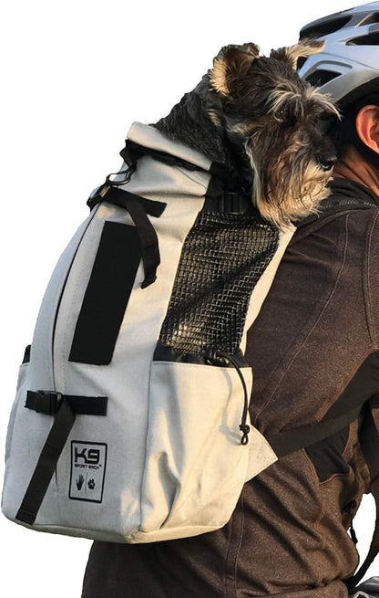 K9 Sport Sack Air 2 - Medium, Light Grey - Ideal for Dogs with 17-19” Back Length - Durable, Breathable Backpack-Style Carrier - Perfect for Walks, Short Hikes &amp; Public Transportation