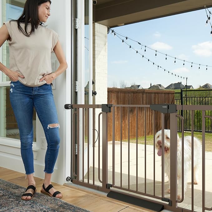 Cumbor 29.7-57" Extra Wide Baby Gate for Stairs, Mom&