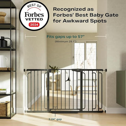 Cumbor 29.7-57" Extra Wide Baby Gate for Stairs, Mom&