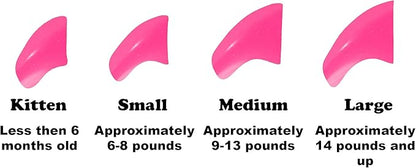 40 Pack Soft Nail Caps for Cat Claws HOT Pink Small