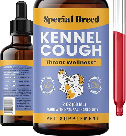 Cough Support for Dogs &amp; Cats, Dry and Wet, Respiratory &amp; Cold, Made in USA, 2oz