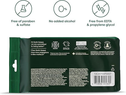 Earth Rated Vet-Developed Pet Ear Wipes, Hypoallergenic Cleaner for Dogs &amp; Cats Ears to Remove Dirt and Wax Build Up, Wild Oat Scent, 70 Count