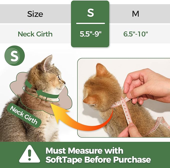 ComSaf Cat Cone Collar Soft - E Cat Collar Cones to Stop Licking After Surgery, Recovery Elizabethan Collar for Cats, Soft Cat Cone for Small Cats Kitten, Waterproof &amp; Lightweight, Brown Leopard, S