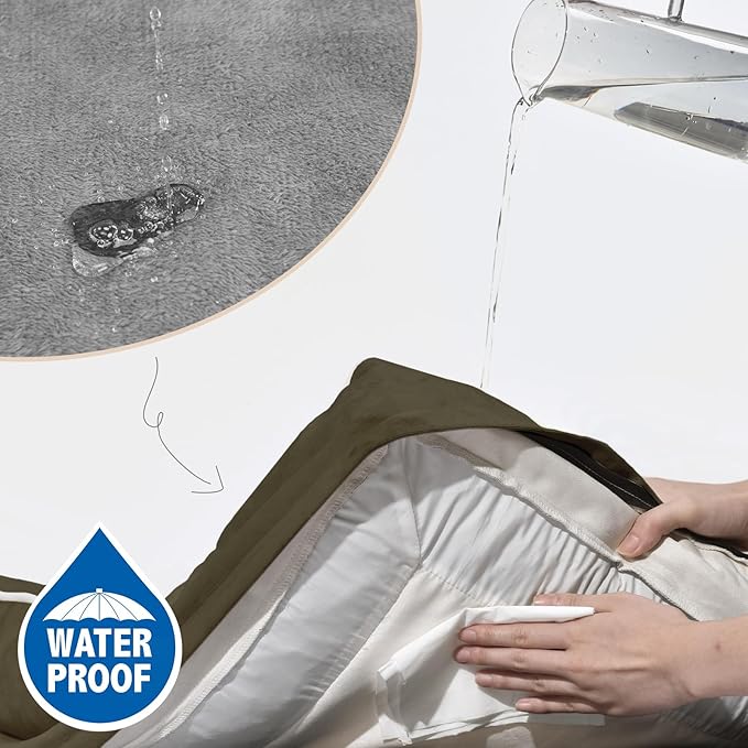 Comfort Expression Waterproof Orthopedic Foam Dog Beds for Large Dogs, Dog Beds Sofa Comfy Pet Bed with Washable Removable Cover &amp; Non-Slip Bottom(Large,Dark Green)