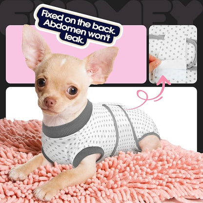 FUAMEY Dog Recovery Suit Male,Dogs Surgery Neuter Suits Puppy Spay Shirts for Female Protect Dog&