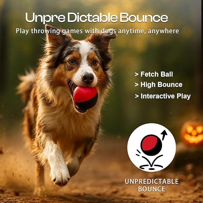 Interactive Squeaky Dog Toys Balls – Durable Rubber Dog Toy for Aggressive Chewers,High Bounce Dog Ball &amp; Floating Fetch Ball,Indestructible Chew Toy for Medium &amp; Large Dogs