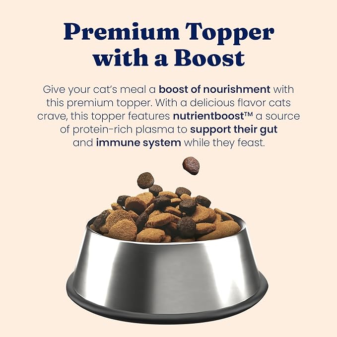 Solid Gold NutrientBoost™ Cat Food Toppers for Cats - High Protein Meal Topper &amp; Crunchy Cat Treats for Indoor Cats w/Vitamins, Minerals &amp; Amino Acids for Gut Health &amp; Immune Support - All Ages - 1lb