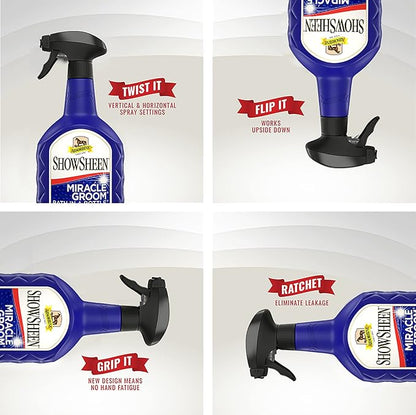 Absorbine ShowSheen Miracle Groom Waterless Shampoo, 5-in-1 Formula for Coat, Mane &amp; Tail, 32oz