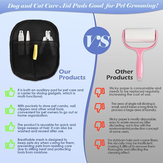 Pet Hair Removal Glove for Cats &amp; Dogs, Reusable Cat Dog Electrostatic Hair Remover, Efficient Grooming Gloves for Pet Hair, Pet Hair Removal Glove for Couch, Furniture, Carpet, Curtain (2 Pcs)