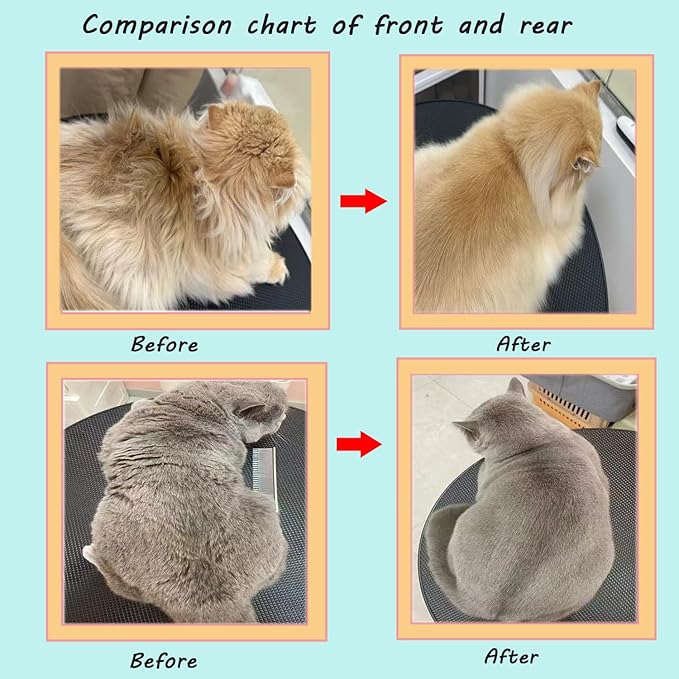 Groompro Deshedding Brush, Dog Brush for Shedding, Zen Brush for Cats,Cat Brushes Dog Brus Pet Hair Removal Tool, Painlessly Remove for Short &amp; Long Hair(L(5.3 inch))
