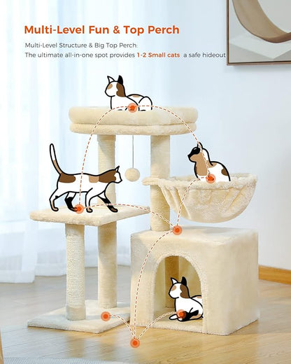 PEQULTI Small Cat Tree, [28.5&