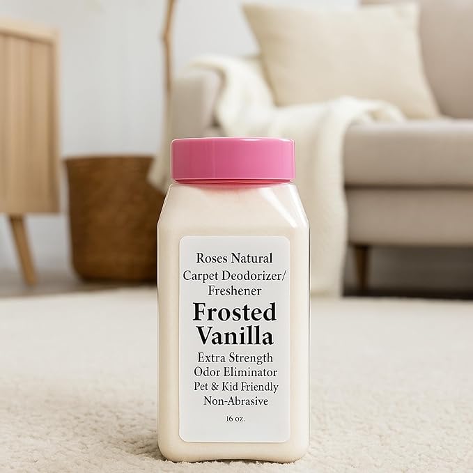 Carpet Deodorizer and Freshener, Inspired by Ice Vanilla Woods, Extra Strength, Pet &amp; Kid Safe, Vanilla Pumpkin Scent, 16 oz (Frosted Vanilla)