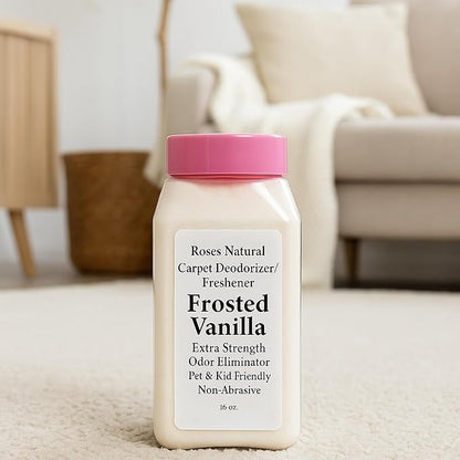 Carpet Deodorizer and Freshener, Inspired by Ice Vanilla Woods, Extra Strength, Pet &amp; Kid Safe, Vanilla Pumpkin Scent, 16 oz (Frosted Vanilla)