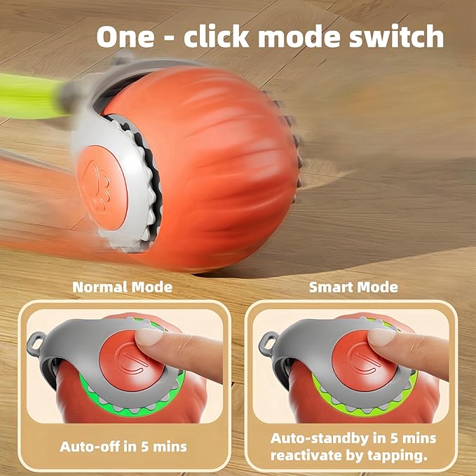 Upgraded ‘Racing Tail 5.0 ’Indoor Cat Interactive Toy: Sensor Cat Teasing Ball, Pet Electronic Chasing and Exercise Toy, Specially Designed for Bored Cats, Two Modes &amp; One-Click Switching (2 pcs)