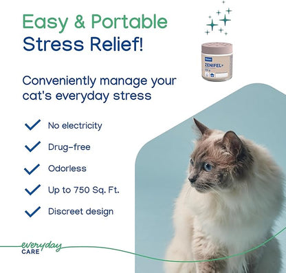 Virbac Zenifel Gel Diffuser for Managing Stress-Related Behaviors in Kittens &amp; Cats - No Electricity Needed - Lasts Up to 2 Months - 1 Diffuser
