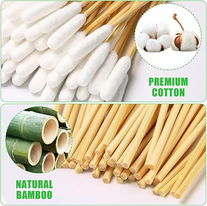 Dog Ear Cleaning Q Tips – 500 Count Cotton Swabs, 6-Inch Biodegradable Swabs for Dog Ear Care, Dog Wound Care, Safe &amp; Eco-Friendly, Designed for Large Dogs