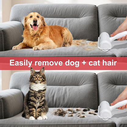Pet Hair Removal Tool – Reusable Lint Roller for Dogs &amp; Cats – Self-Cleaning Fur Remover Brush - Portable, Multi-Surface Fur Removal Tool - Glove Brush and Pet Hair Extra Sticky Roller
