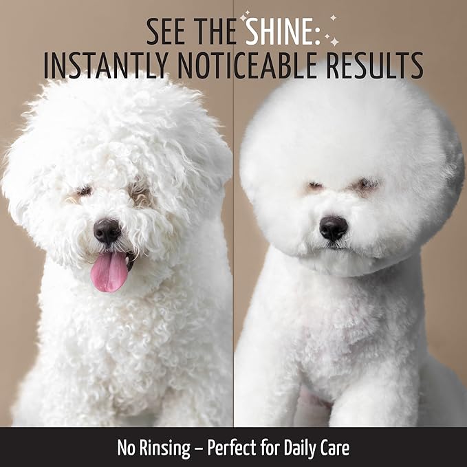Tauro Pro Line Dog Detangler Spray - Dematting Dog Leave in Conditioner Spray Perfect for Golden Doodle, Poodle, Other Breeds &amp; Cat Matted Hair Grooming (Fur Growth - 8.45 Fl Oz)