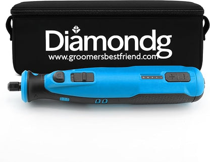Diamondg Cordless Dog Nail Grinder with Quiet Sound &amp; LED Tip for Large &amp; Small Dogs, 4hrs. Runtime - Electric Dog Nail Trimmer, Heavy Duty Rotary Tool Alternative to Toenail Clippers &amp; Filers