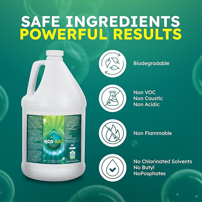 All-Purpose Cleaner &amp; Degreaser – Heavy-Duty Grease &amp; Stain Remover for Home, Kitchen, Garage &amp; Industrial Use, Surface-Friendly Cuts Through Tough Dirt – 1 Gallon