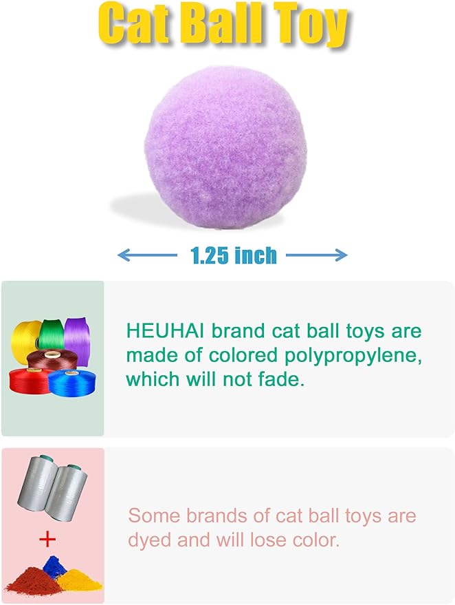 40-Pack Cat Balls – Fun Interactive Toys for Indoor Cats &amp; Kittens (Basic Cat Toy Set)
