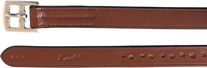 Exion Pre-Stretched Leather Stirrup Leathers for English Saddles | Premium Vegetable-Tanned Non-Stretch Stirrups for Jumping, Dressage &amp; Schooling | 18-Hole Numbered Adjustment &amp; SS Buckles