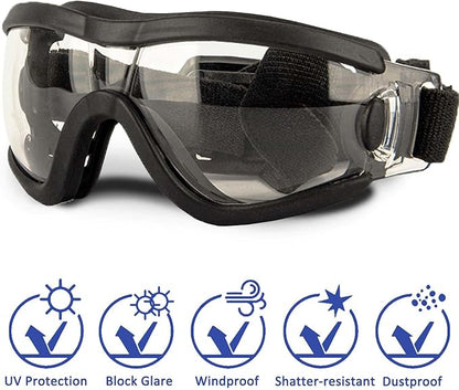Medium Dog Sunglasses with Adjustable Strap UV Protection, Winproof Puppy Sunglasses, Suitable for Dogs Eyes Protection，Soft Dog Goggles