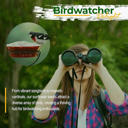 Wildlife Sunflower Hearts &amp; Chips for Bird Feeding and Wildlife Bird attracting, Non-GMO and USA Grown, 25 lbs