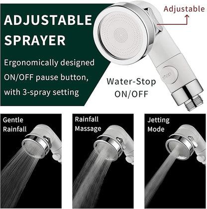 ZCONIEY Sink Faucet Sprayer Attachment, Shower Head Attaches To Tub Faucet, Dog Bathing Hose Shower Set for Laundry Bathroom Kitchen