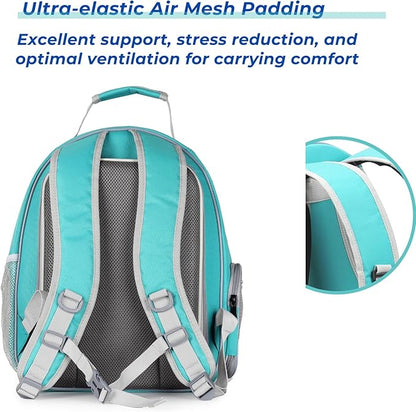 Lollimeow Cat Carrier Backpack, Bubble Dual Expandable Backpack Carrier, Pets and Small Dogs,Airline-Approved, Designed for Travel, Hiking, Walking &amp; Outdoor Use (Dual Expandable-Green)