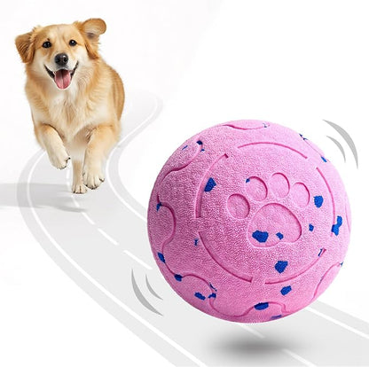 Dog Balls: Interactive Dog Ball Auto Rolling - Interactive Dog Toys for Aggressive Chewers - Bouncy &amp; Throwable, Type-C Rechargeable, Washable, for Small &amp; Medium &amp; Large Dogs – Pink