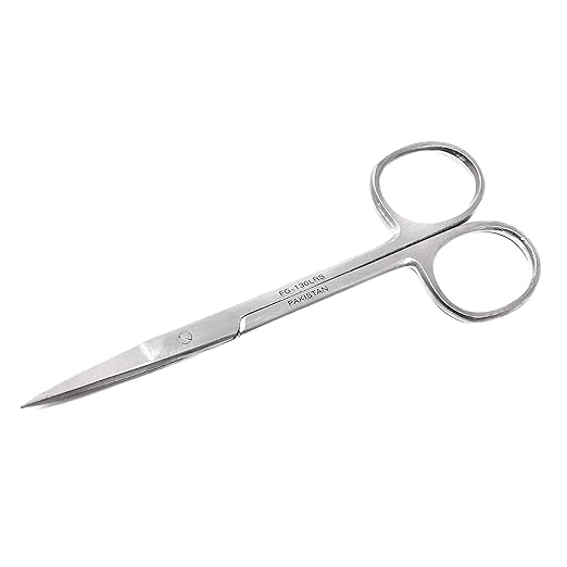 Cynamed Iris Micro Dissecting Precision Lab Scissors, Fine Point Straight - Perfect for Doctors, Nurses, EMS, Students, Education &amp; Training and More (Pack of 5)